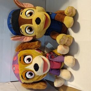Paw Patrol Chase and Skye talking puppets